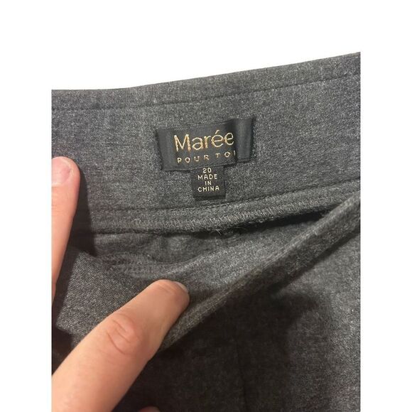 Mare'e Pour Toi Dark gray Pull On Cropped Pants Size 20 Plus Size Saks 5th Ave - Picture 5 of 9